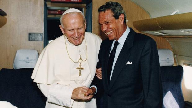 San Juan Pablo II con Joaquín Navarro-Valls (Vaticano)