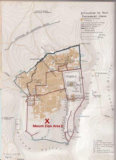 LocalizaciÃÂ³n y planos del Yacimiento ArqueolÃÂ³gico en el Monte SiÃÂ³n 