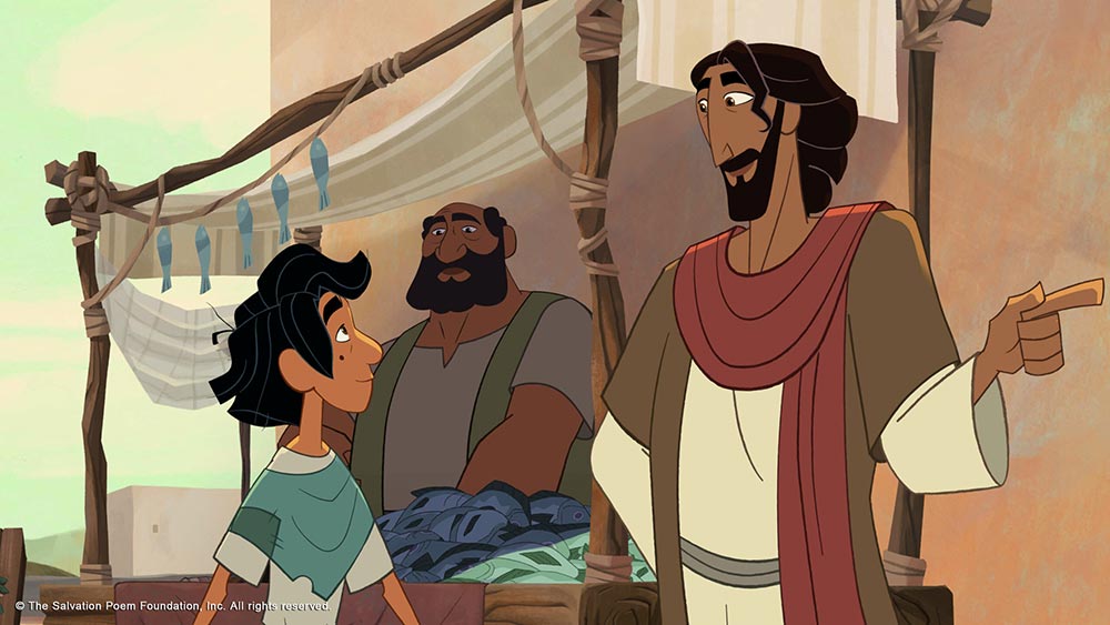 Jesús y san Juan en un fotograma de la película